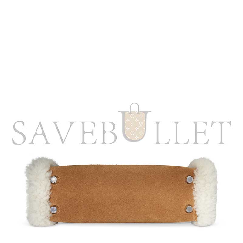 H**mes TEDDY KELLY 20 CHAMOIS SHEARLING AND SWIFT PALLADIUM (20*15*8cm)